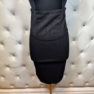 Imagenation Black Ribbed Skirt Size S